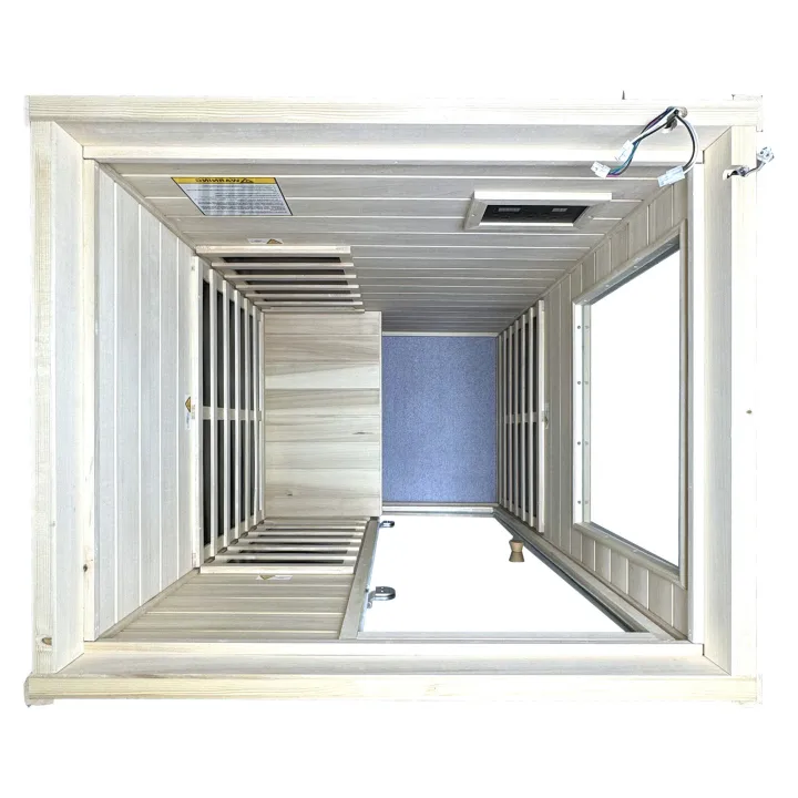 European Aspen Far Infrared Sauna Room with Bluetooth Audio - Natural Finish