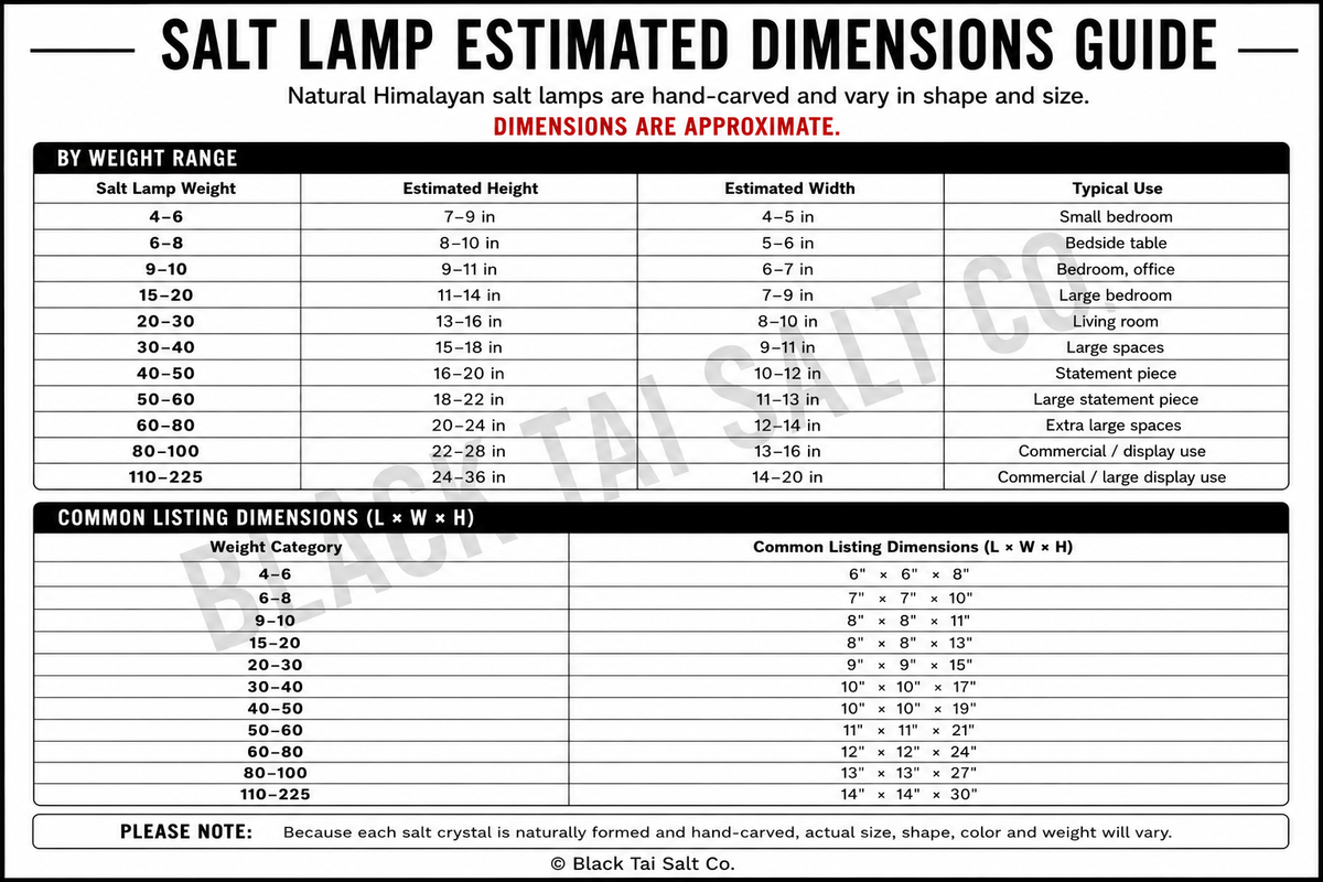 Black Tai Salt Co. 330 Pound Himalayan Salt Lamp
