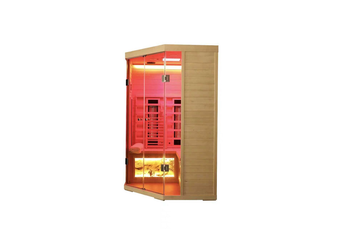 5-Person Hemlock Far-Infrared Sauna with Digital Controls - Hemlock Wood