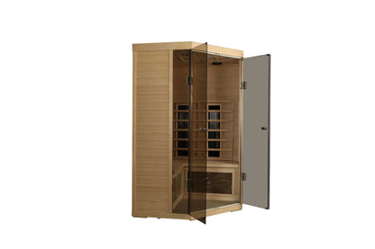 5-Person Hemlock Far-Infrared Sauna with Digital Controls - Hemlock Wood
