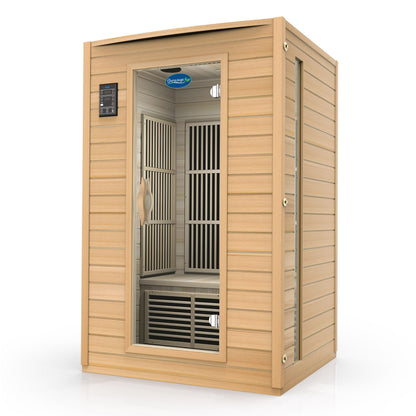 Durasage Health 2-Person Carbon Infrared Sauna - Canadian Hemlock Wooden Sauna - 1700 Watts - Premium Audio