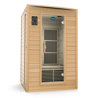Durasage Health 2-Person Carbon Infrared Sauna - Canadian Hemlock Wooden Sauna - 1700 Watts - Premium Audio