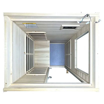 European Aspen Far Infrared Sauna Room with Bluetooth Audio - Natural Finish