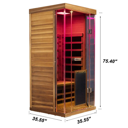 Wizzisauna 1 Person Red Cedar Far Infrared Sauna