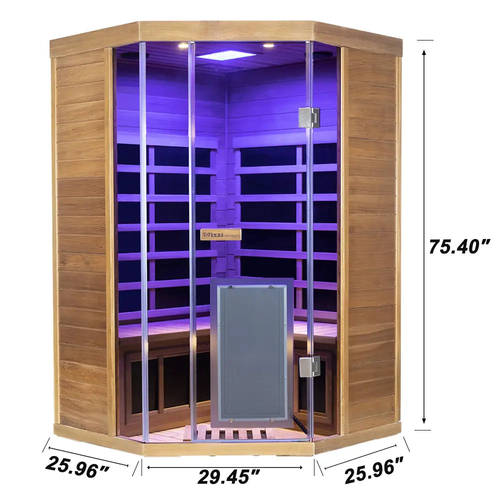 Wizzisauna 2 Person Far Infrared Sauna Red Cedar