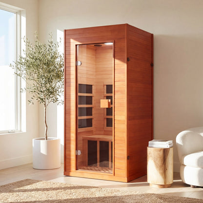 Smart Infrared Sauna for Home with Voice Control - Canadian Hemlock