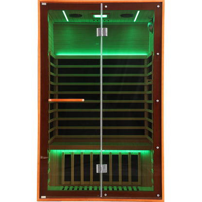 Double Sauna Room with 7 Carbon Heating Plates - Canadian Hemlock