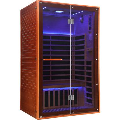 Double Sauna Room with 7 Carbon Heating Plates - Canadian Hemlock