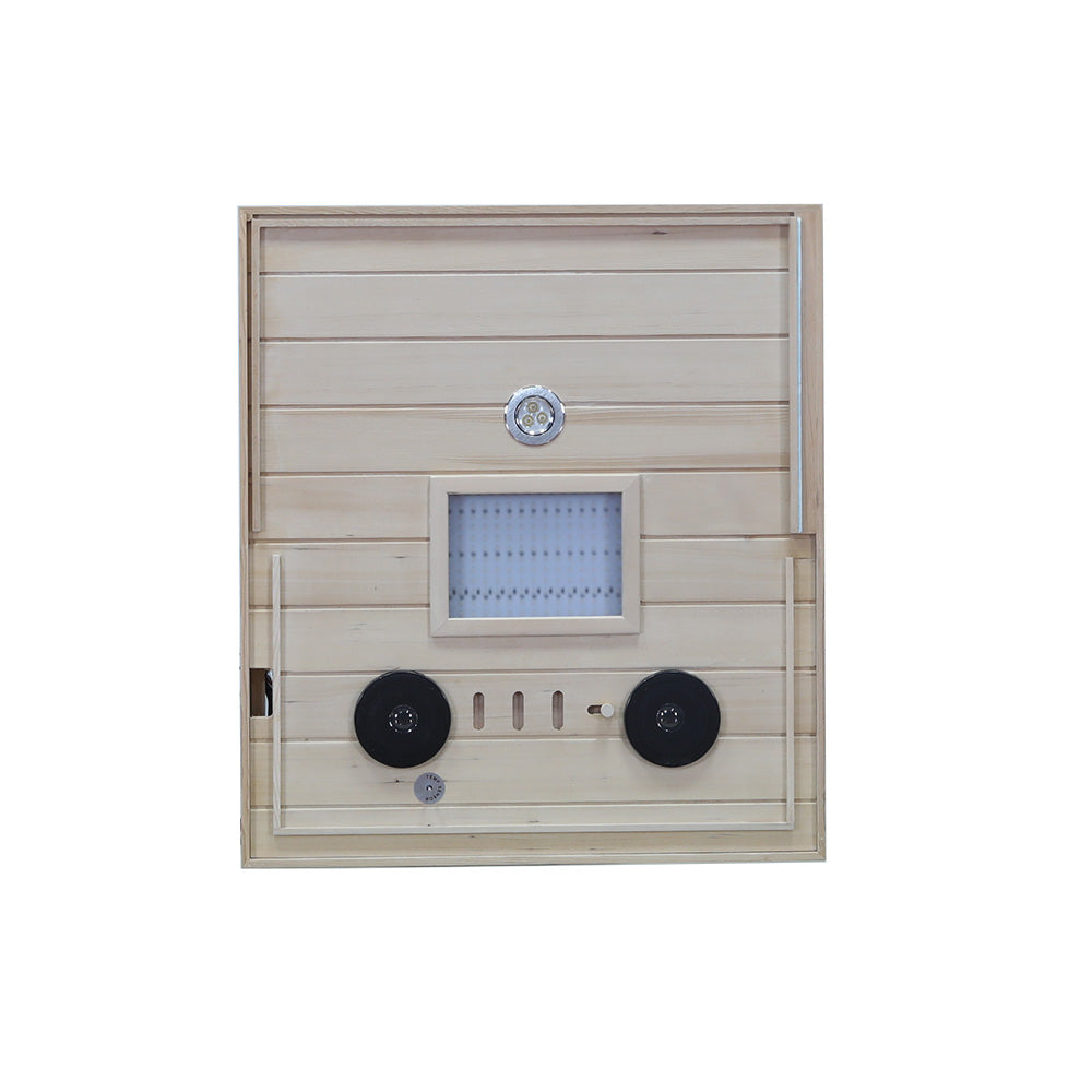 Wizzisauna Mini 1 Person Infrared Sauna 3 Sides Large glass panels