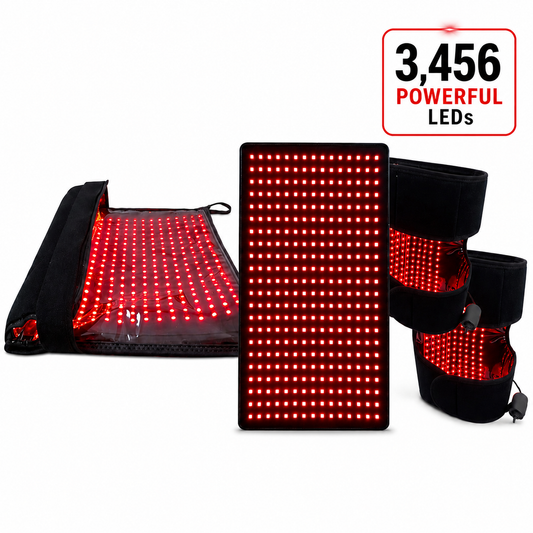 Red Light Pro Devices - Red Light Neuropathy and Circulation Support System for Feet, Calves, Lower Back. 3,456 LEDs in System
