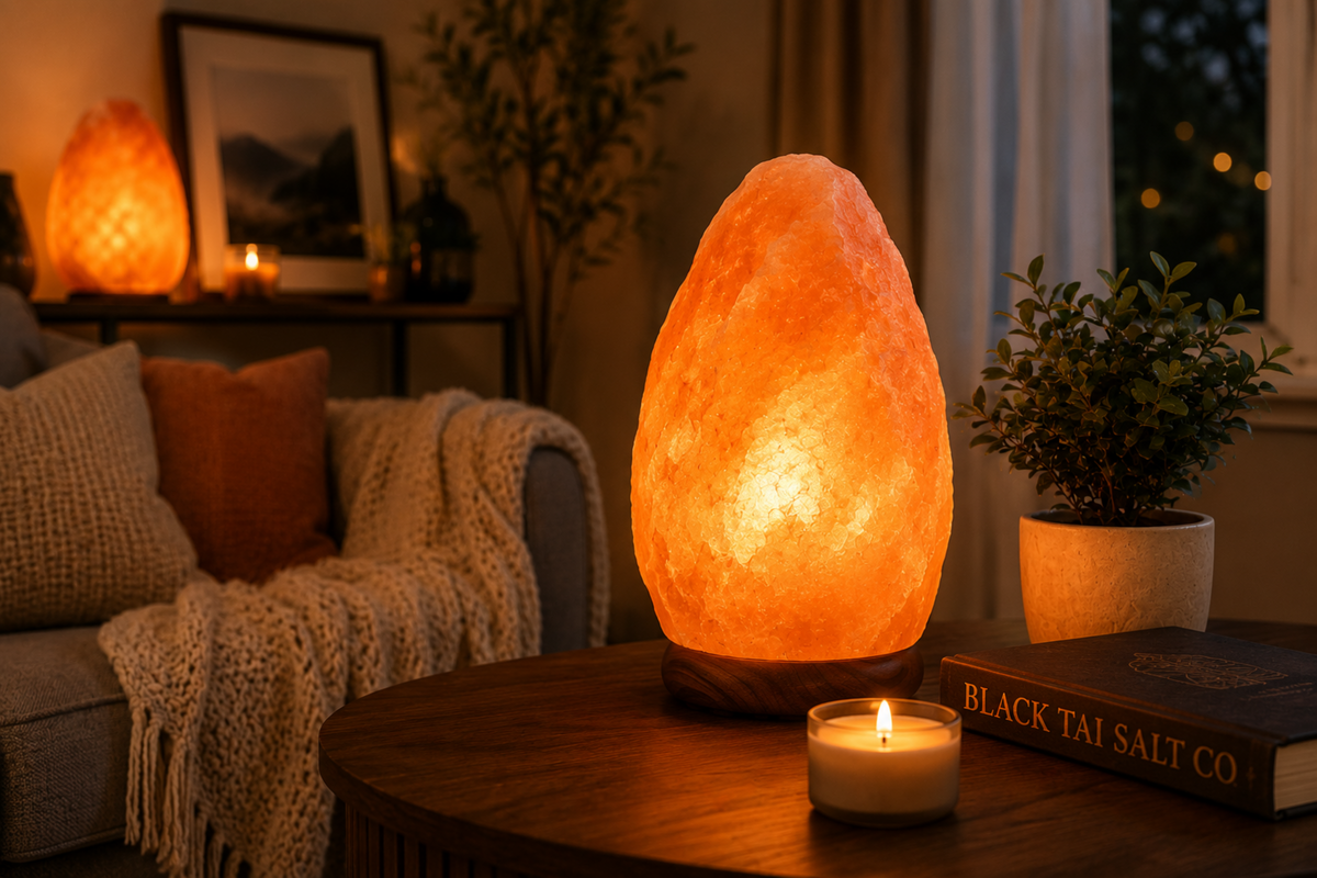 Black Tai Salt Co. Himalayan Salt Lamp – A Majestic Statement of Natural Beauty