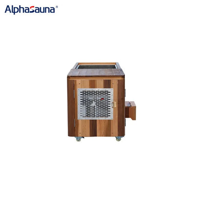Athenas Decor Cedar Cold Plunge Tub with 1.5HP Chiller — Stainless Steel Ice Bath