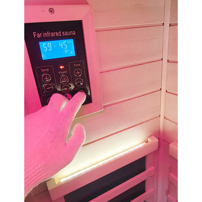 Wizzisauna Mini 1 Person Infrared Sauna 3 Sides Large glass panels