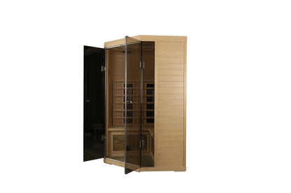 5-Person Hemlock Far-Infrared Sauna with Digital Controls - Hemlock Wood