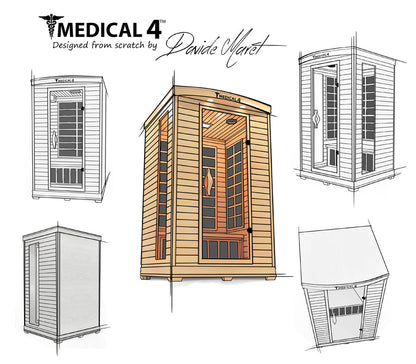 Modern Reform 2 Person Home Full Spectrum Infrared Sauna | Medical 4™