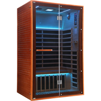 Double Sauna Room with 7 Carbon Heating Plates - Canadian Hemlock