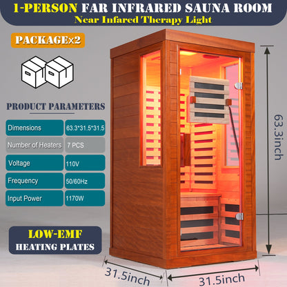 Wood Infrared Home Sauna Room