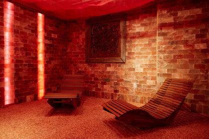 Black Tai Salt Co. Himalayan Salt Room 4' x  4' Surface Area - 16 Sq feet - 8"x8"x2"