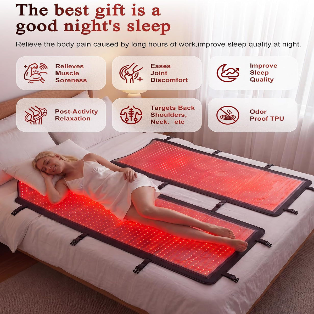 Red Light Therapy Mat for Full Body, Medical-Grade TPU,FSA&HSA Eligible — product view 2