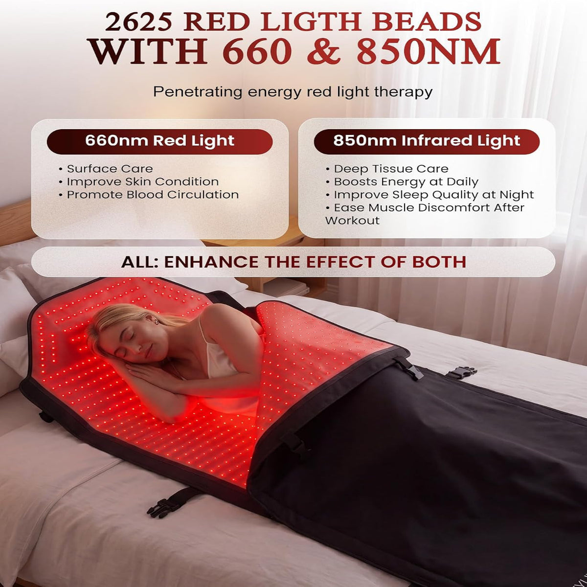 Red Light Therapy Mat for Full Body, Medical-Grade TPU,FSA&HSA Eligible — product view 6