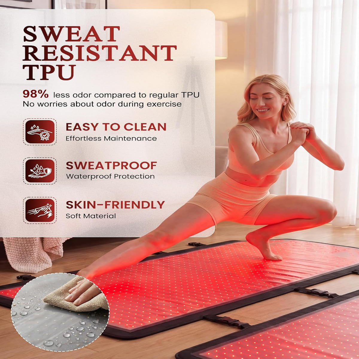 Red Light Therapy Mat for Full Body, Medical-Grade TPU,FSA&HSA Eligible — product view 7