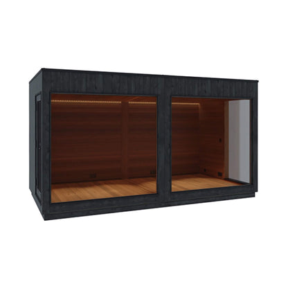 ThermaSol Nordic Misty XL Lounge 2-Entrance Outdoor Sauna Cabin [Made-To-Order] (SAK72368)