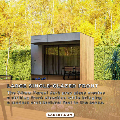 ThermaSol Spectra 4-Person Fully-Assembled Outdoor Sauna Cabin [Made-To-Order] [14-SPECTRA] (SAK46921)